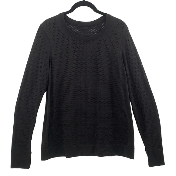 LULULEMON Breeze By Long Sleeve Top Women 12-14 Black GUC *No Size See Measure - Picture 1 of 3